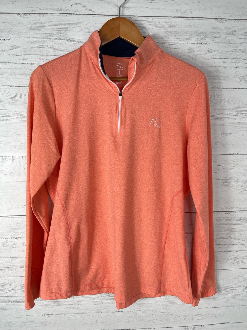 Rhoback Women's Coral Zip-Up Performance Pullover